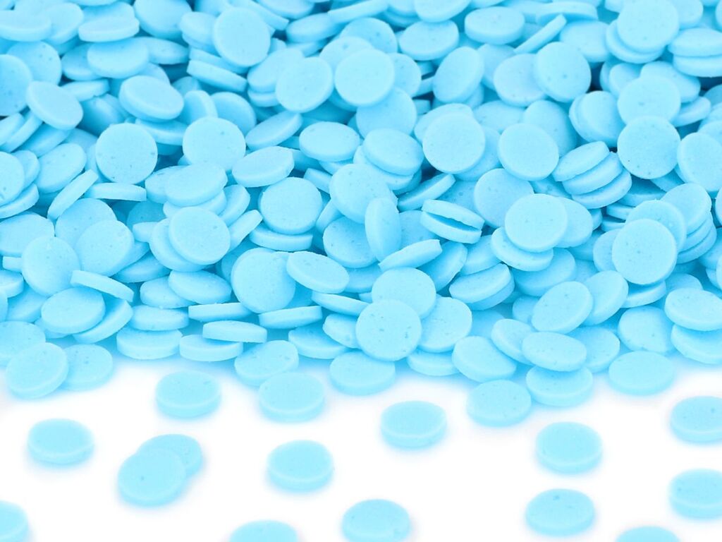 CM Basics Streudekor Konfetti groß hellblau 80g