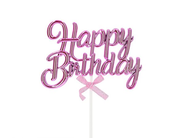 Cake Masters Cake Topper Happy Birthday pink 3D