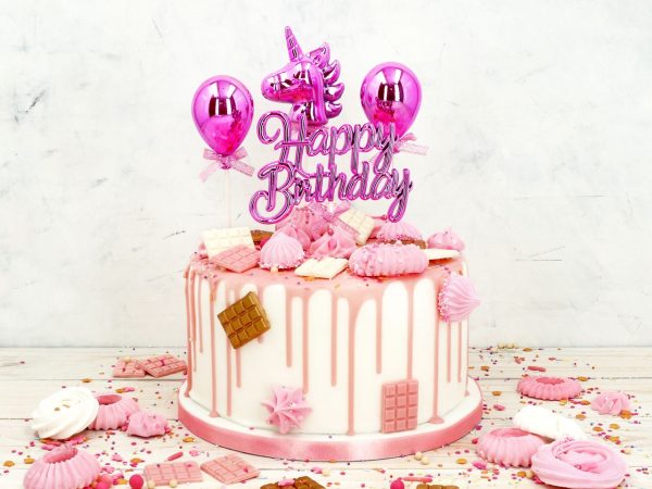 Cake Masters Cake Topper Happy Birthday pink 3D – Bild 3