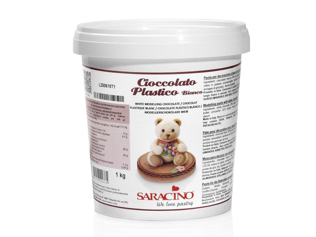 Saracino Modellier-Schokolade weiß, 1kg