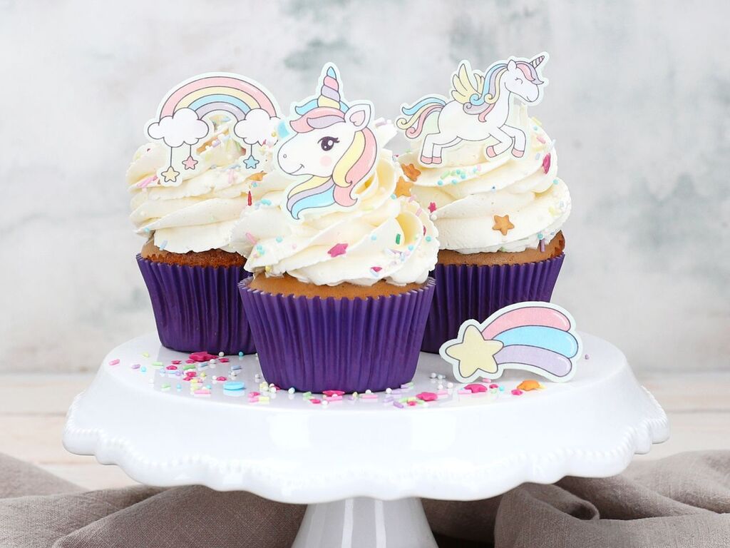 Cake Masters Wafer Paper Einhorn, 16 Stück vorgestanzt