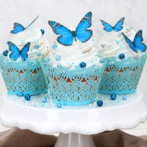 Cake Masters Wafer Paper Schmetterlinge blau 29 Stück ausgestanzt