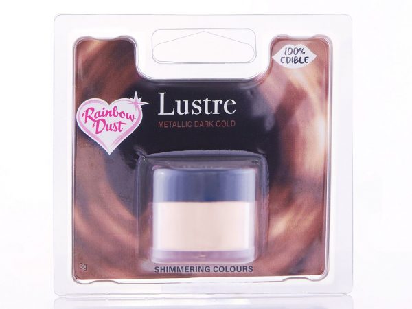 Rainbow Dust Puderfarbe Metallic Dark Gold 3g – Bild 2