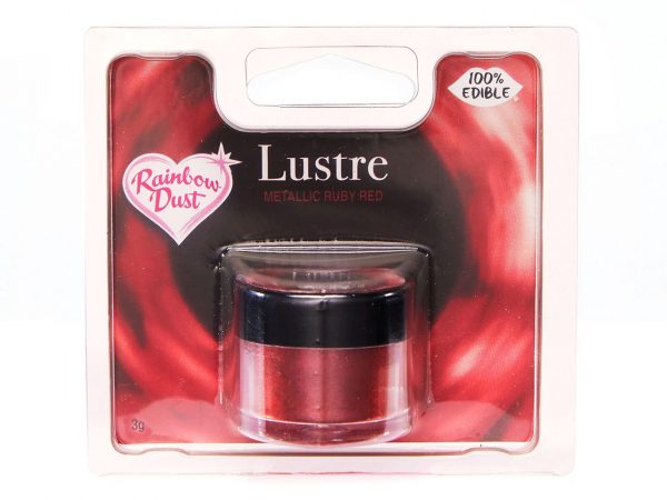 Rainbow Dust Puderfarbe Metallic Ruby Red 3g – Bild 2
