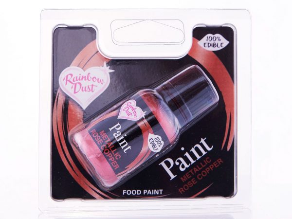 Rainbow Dust Metallic-Lebensmittelfarbe Rose Copper 25ml – Bild 2