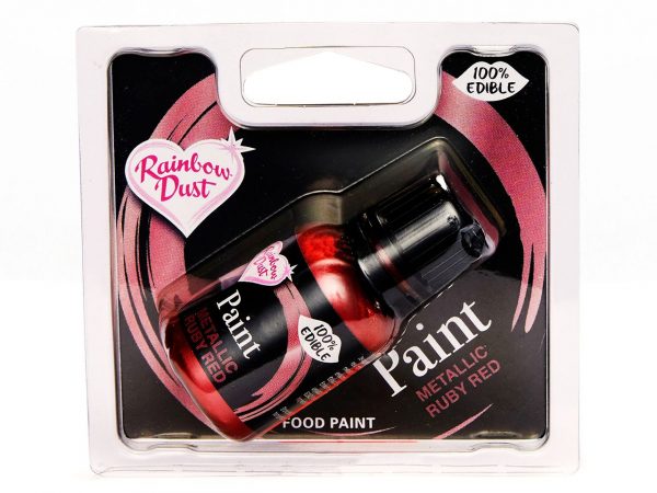 Rainbow Dust Metallic-Lebensmittelfarbe Ruby Red 25ml – Bild 2