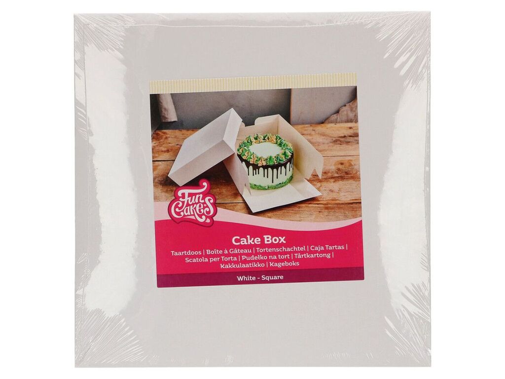 FunCakes Kuchenbox weiß, 25 x 25 x 15cm