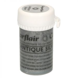 Sugarflair Pastenfarbe Antique Silver 25g
