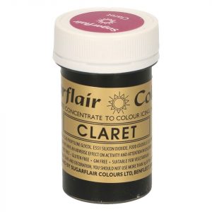Sugarflair Pastenfarbe Claret Bordeauxrot 25g