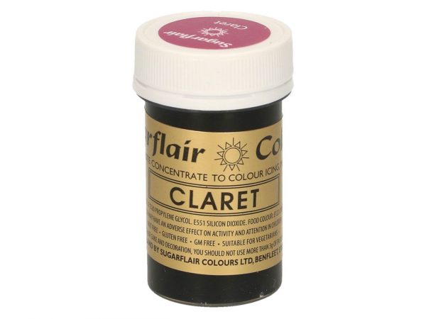 Sugarflair Pastenfarbe Claret Bordeauxrot 25g