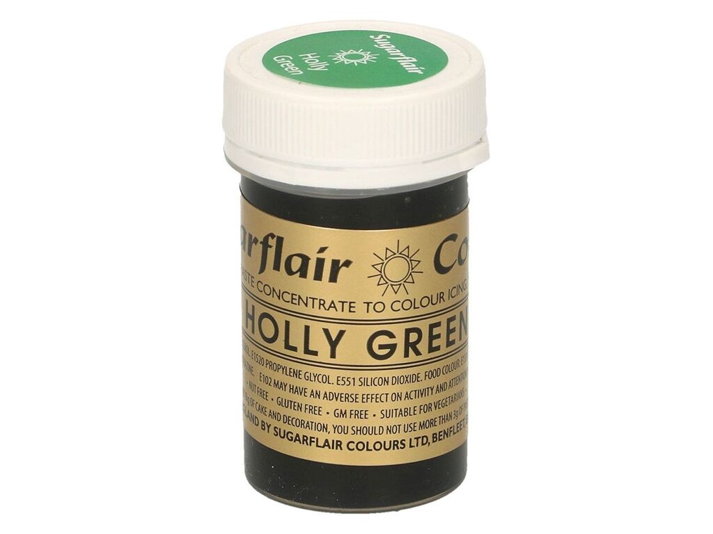 Sugarflair Pastenfarbe Holly Green Dunkelgrün 25g