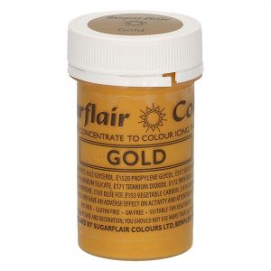 Sugarflair Pastenfarbe Satin gold 25g