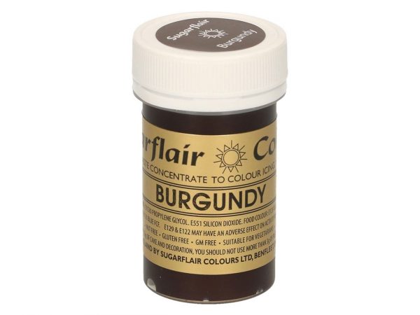 Sugarflair Pastenfarbe Burgundy 25g – Bild 2