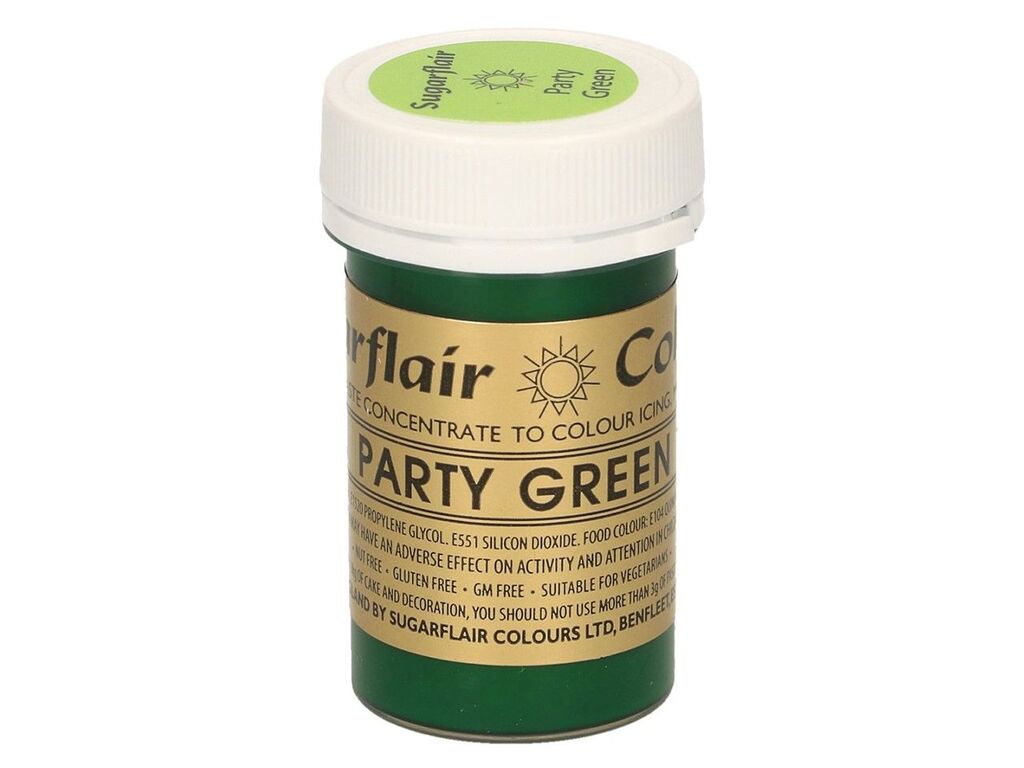 Sugarflair Pastenfarbe Party Green 25g