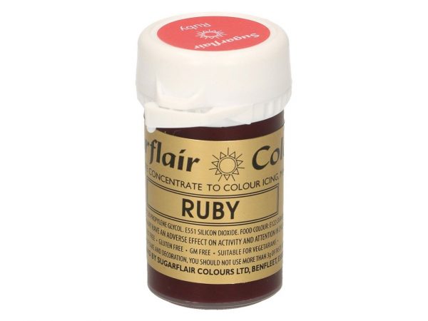 Sugarflair Pastenfarbe Ruby 25g – Bild 2