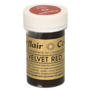 Sugarflair Pastenfarbe Velvet Red 25g
