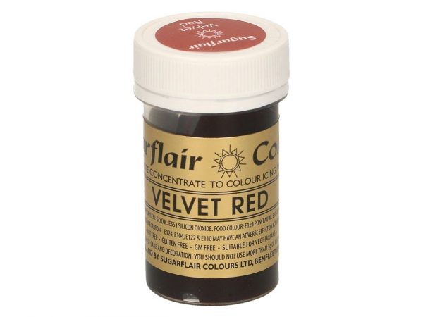 Sugarflair Pastenfarbe Velvet Red 25g – Bild 2