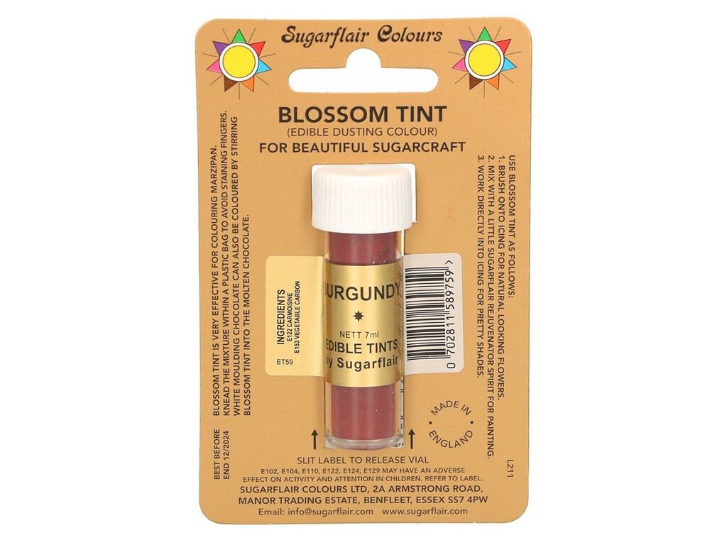 Sugarflair Puderfarbe Burgundy 7ml