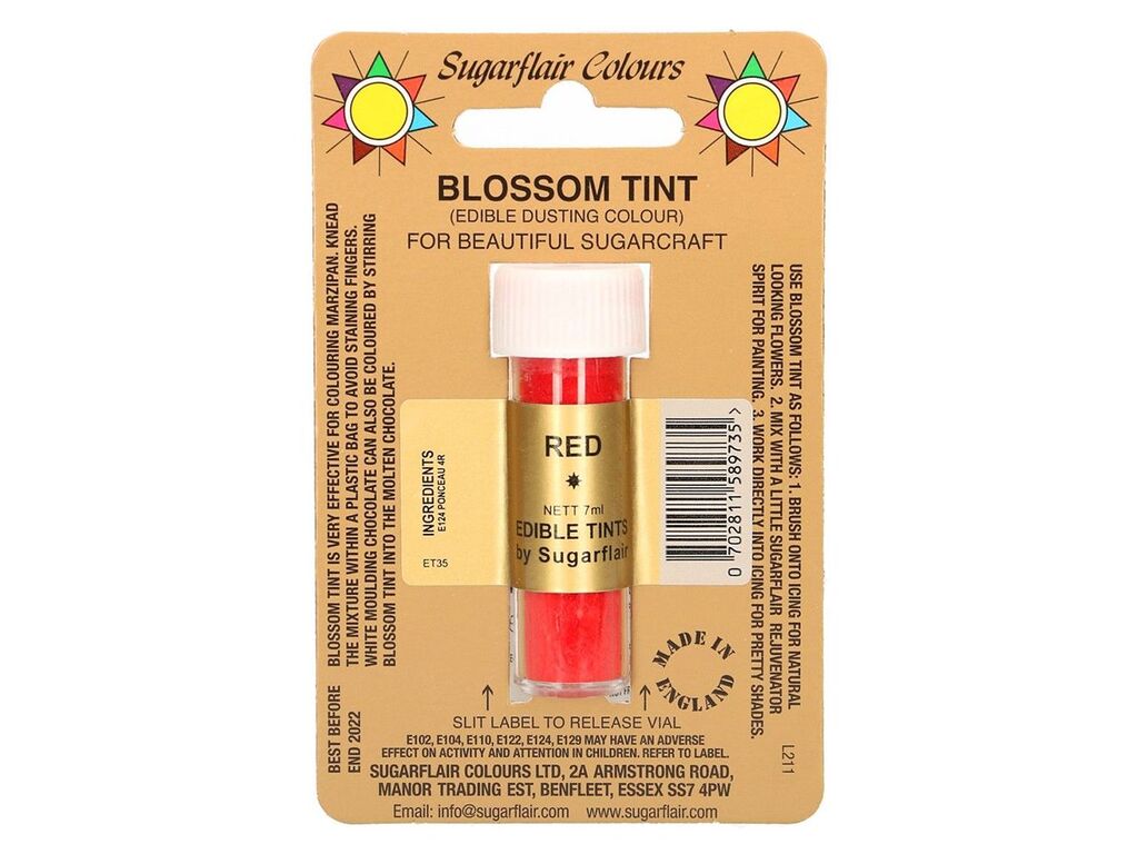 Sugarflair Puderfarbe Red 7ml