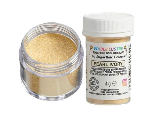 Sugarflair Puderfarbe Glanz Pearl Ivory 4g – Bild 2