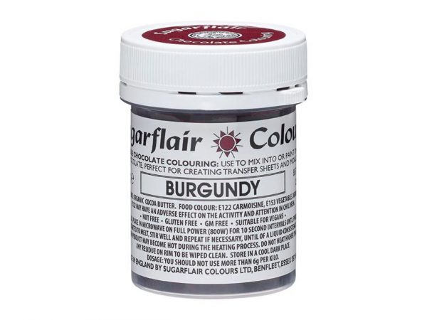 Sugarflair Schokoladenfarbe Burgundy 35g