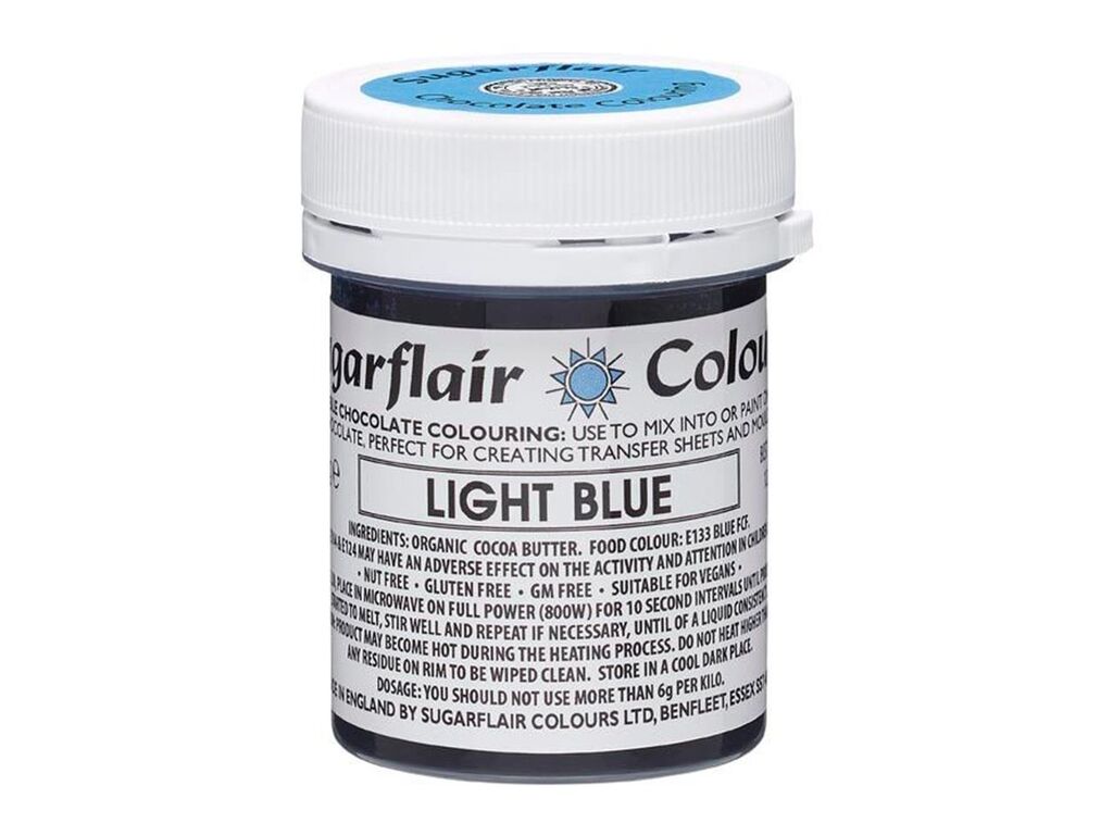Sugarflair Schokoladenfarbe Hellblau 35g