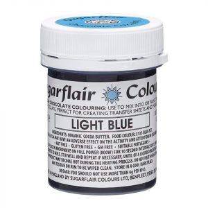 Sugarflair Schokoladenfarbe Hellblau 35g