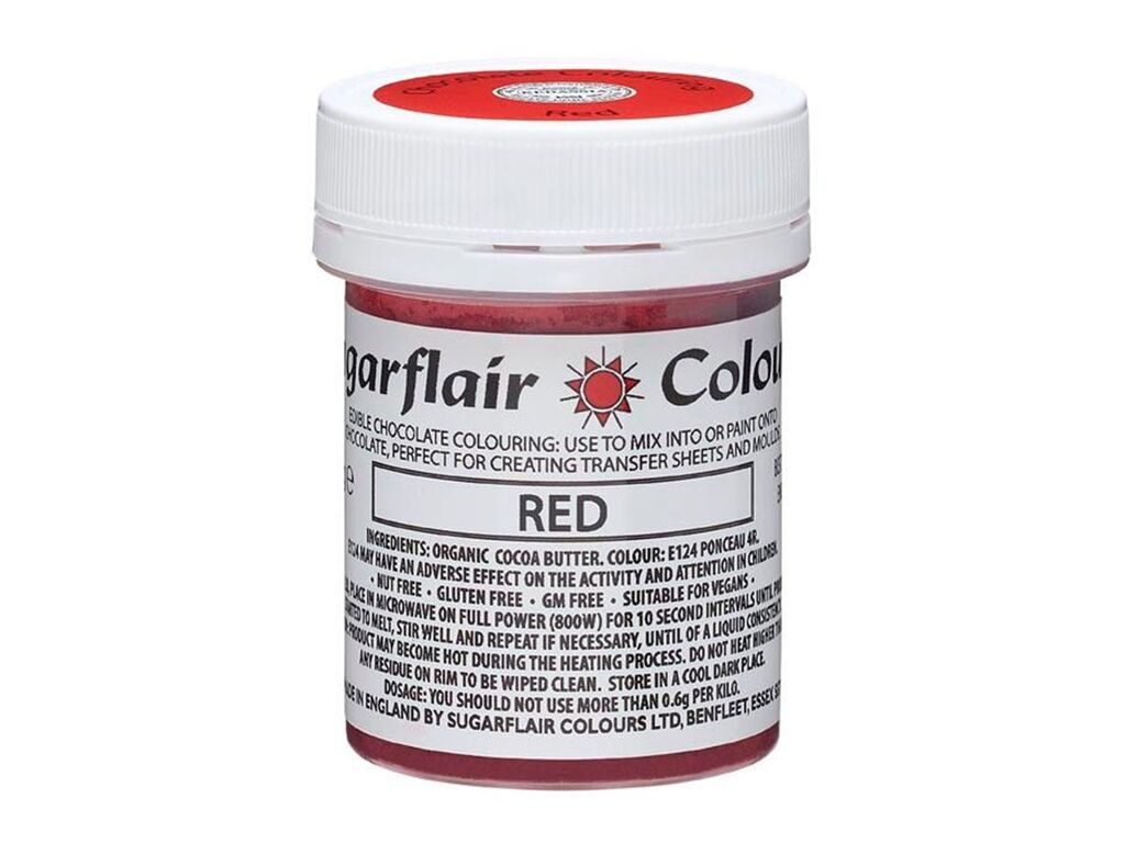 Sugarflair Schokoladenfarbe Rot 35g
