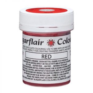Sugarflair Schokoladenfarbe Rot 35g