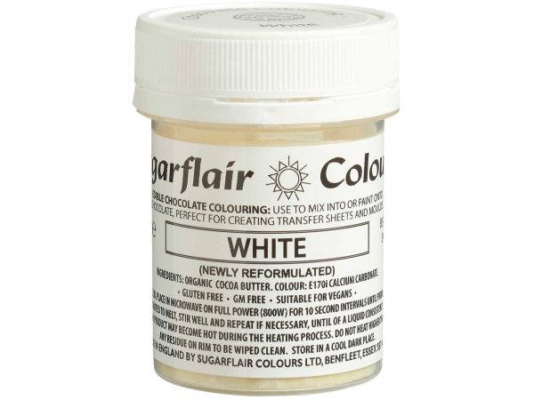 Sugarflair Schokoladenfarbe Weiß 35g – Bild 2