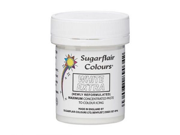 Sugarflair max. konzentrierte Pastenfarbe Weiß Extra 42g – Bild 2
