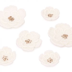 Cake Masters Zuckerblumen weiß, 6 Stück
