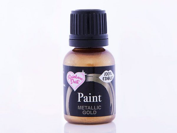 Rainbow Dust Metallic-Lebensmittelfarbe Gold 25ml – Bild 2