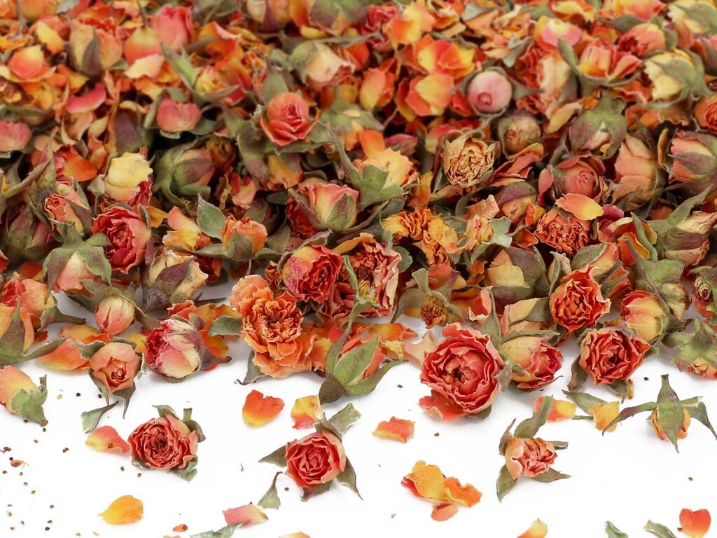 Cake Masters Rosenknospen orange natur 20g