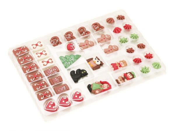 Cake Masters Hexenhaus-Sortiment aus Feinzucker, rot-grün, 41 tlg.