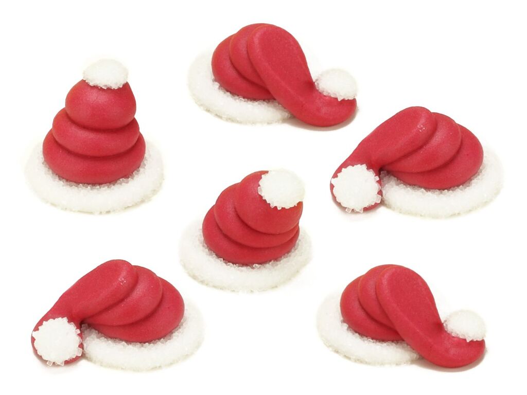 Cake Masters Nikolaus-Mützen, Feinzucker, 6 tlg.