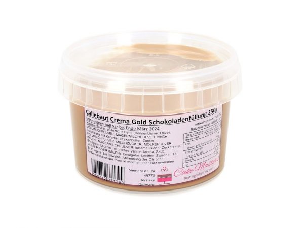 CM Basics Callebaut Crema Gold Schokoladenfüllung 250g – Bild 2