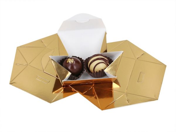 Cake Masters Pralinenverpackung Triangle gold, 3er Set – Bild 2