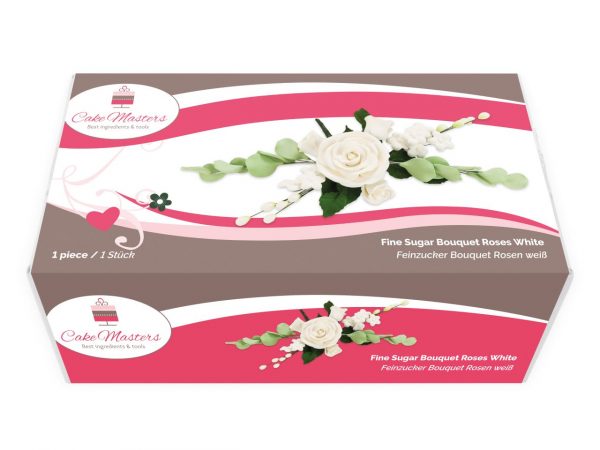 Cake Masters Feinzucker Bouquet Rosen weiß – Bild 2