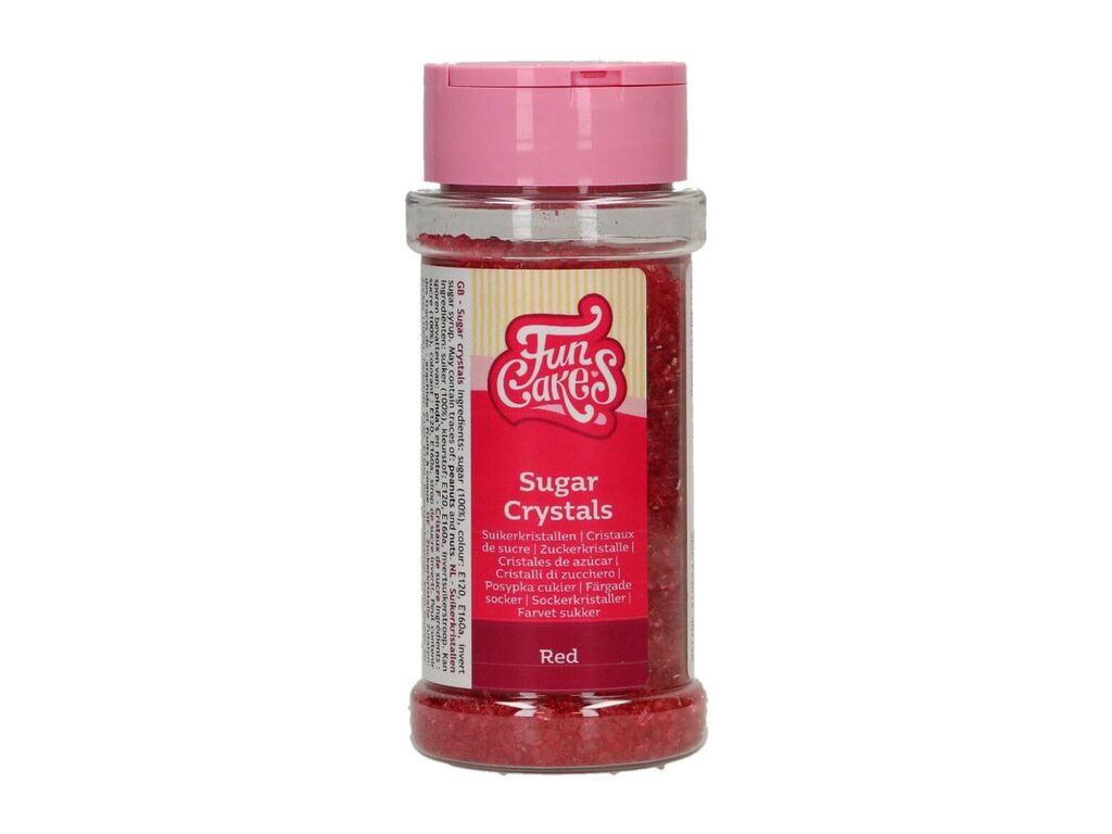 FunCakes Gefärbter Zucker Rot, 80g