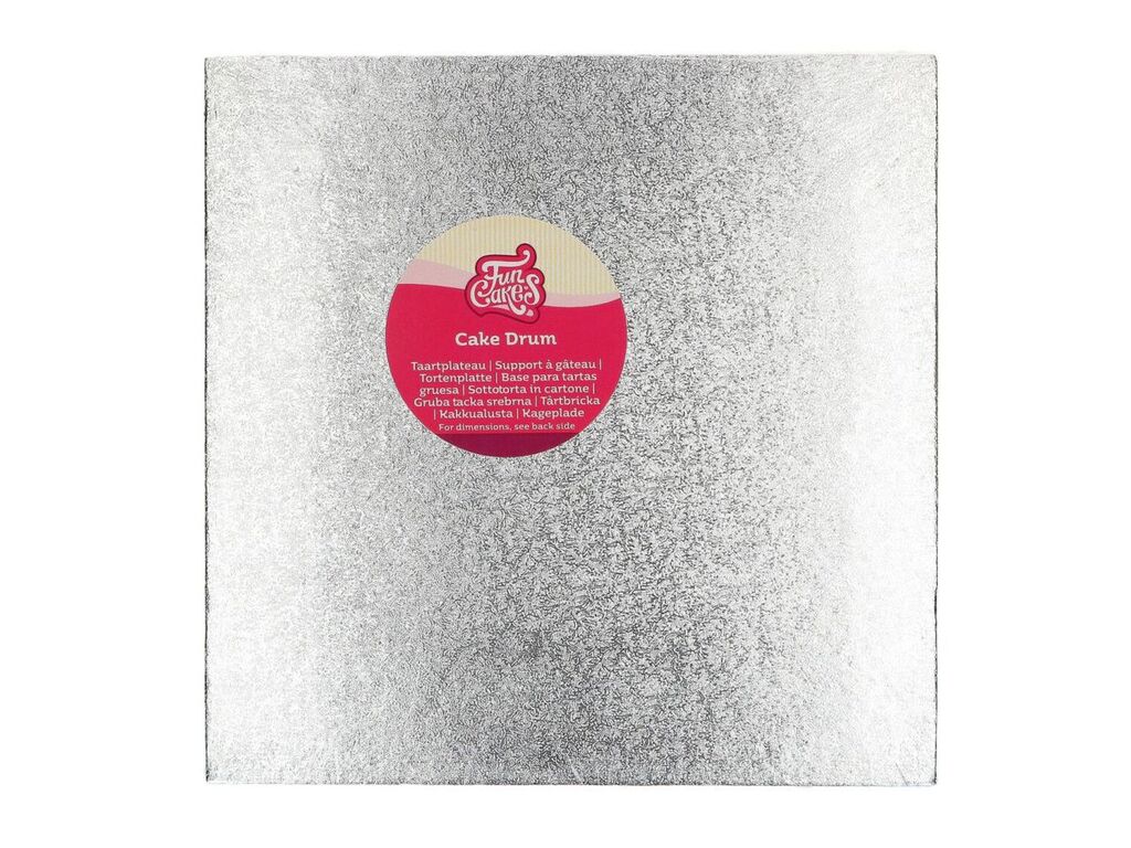 FunCakes Cakeboard silber, quadrat 30,5cm