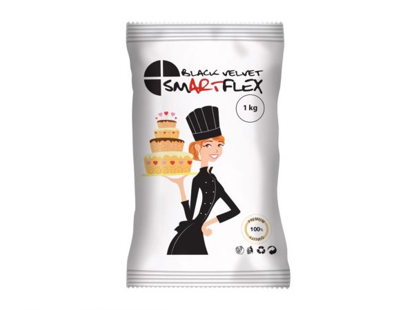 SmartFlex Fondant Schwarz Velvet, 1kg – Bild 2
