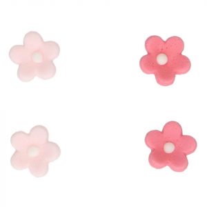Funcakes Zuckerdekorationen Rosa Blüten Set, 64 Stück