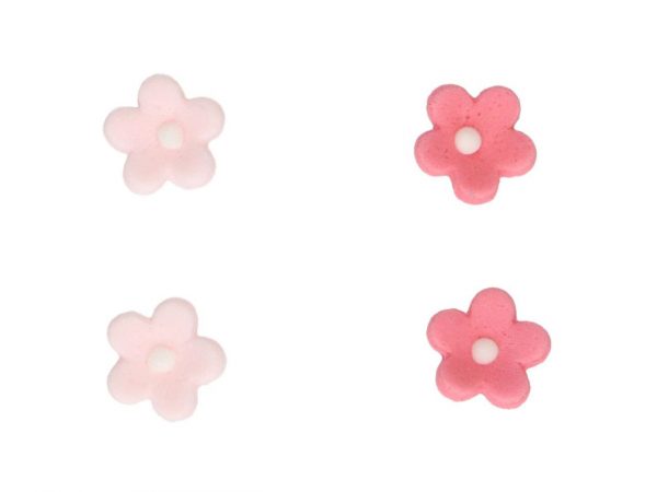 Funcakes Zuckerdekorationen Rosa Blüten Set, 64 Stück