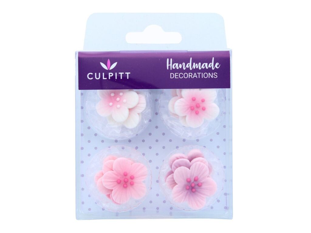 Culpitt Zuckerblumen rosa, 12 Stück