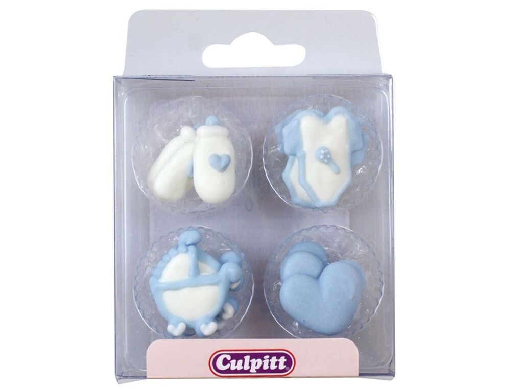 Culpitt Zuckerdekor Baby babyblau 28mm, 12 Stück