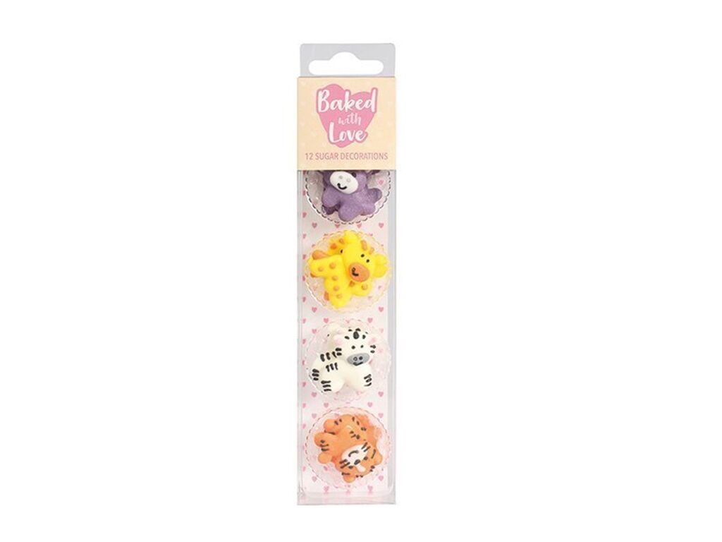 Culpitt Zuckerdekor Dschungel-Tiere 2,5cm, 12 Stück