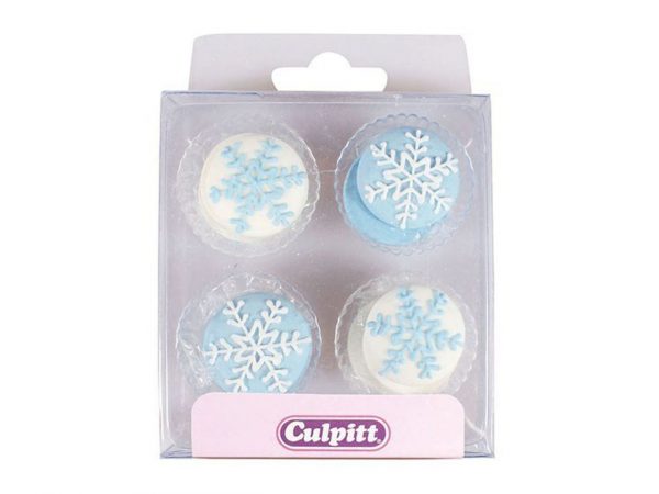 Culpitt Zuckerdekor Eiskristall Schneeflocken, 12 Stück