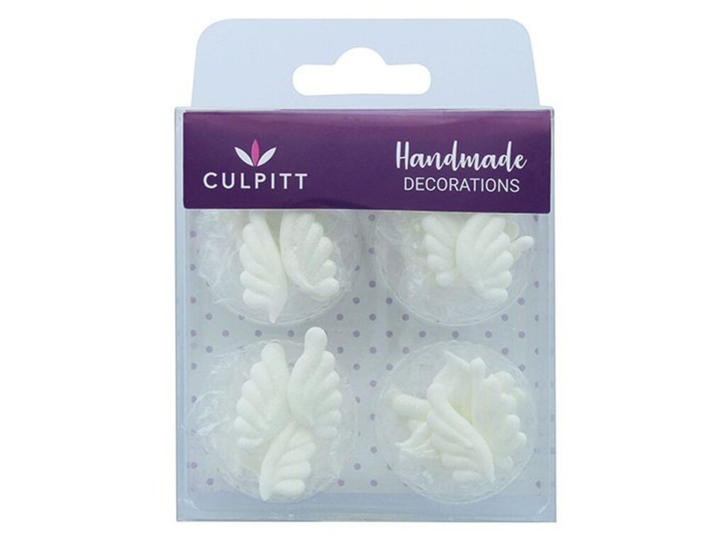 Culpitt Zuckerdekoration Engelsflügel 25mm, 16 Stück