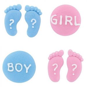 Culpitt Zuckerdekoration Gender Reveal, 12tlg.
